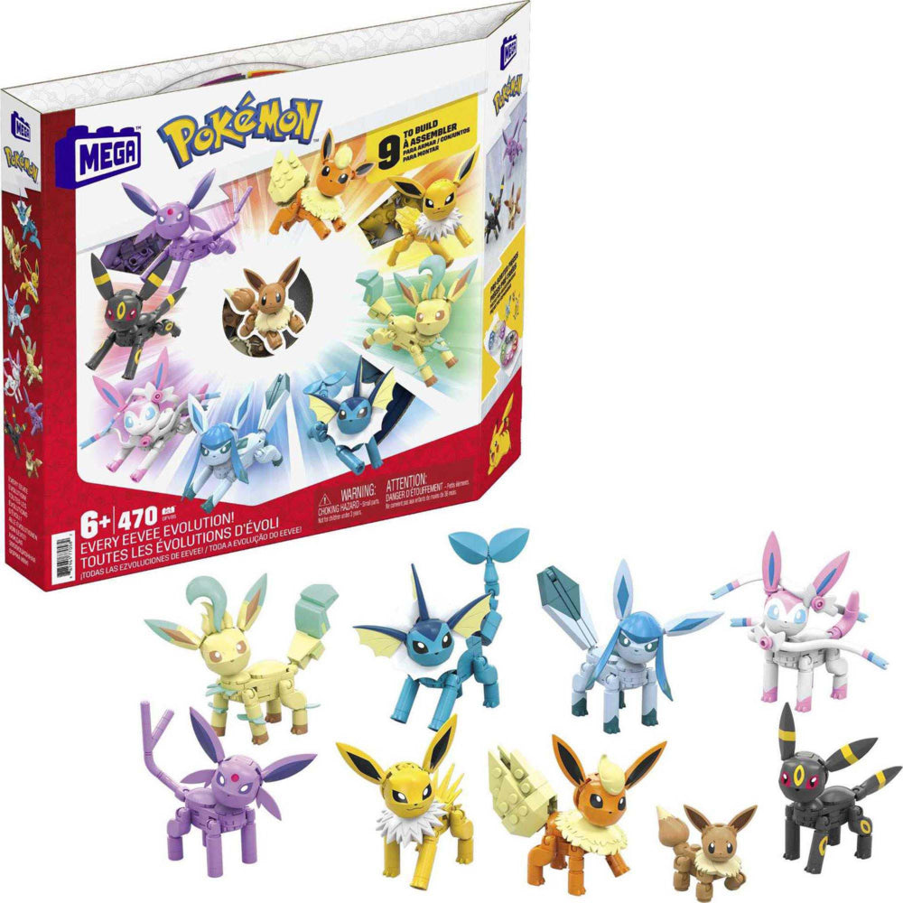 MEGA Pokemon Eevee Evolution Construction Set - 470 Pieces