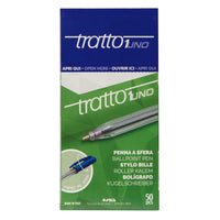 Tratto Ballpoint Pens - Medium - Blue - 50 Pack-Ballpoint