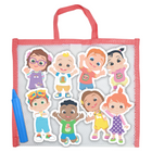 Tara Toy Cocomelon Bath Playtime Set-Create fun scenes in the tub! Easily sticks to the tub walls with water for creative imaginative play