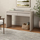 Hudson&Canal Ashcroft 48'' Desk - Alder White-Finished in a wood-look alder white finish
