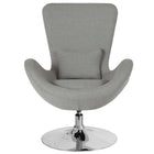 Flash Furniture Egg Series Side Reception Chair - Light Grey Fabric-Lounge Chair