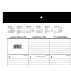Staples 2026-2027 Academic Monthly Desk Pad Calendar - 17" H x 21-3/4" W - Bilingual-Unthemed calendar in classic black and white