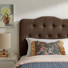 Modway Annabel Premium Linen Blend Twin Headboard - Cocoa-7 Adjustable Mount Positions