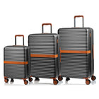 Champs Vintage II 3-Piece Luggage Set - Dark Grey-Expansion System on all cases