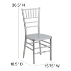 Flash Furniture HERCULES PREMIUM Series Silver Resin Stacking Chiavari Chair-Non-Stick and Anti-Static Finish