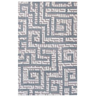 Modway Nahia Geometric Maze Area Rug - 5 ft W x 8 ft L - Ivory Light Grey/Sky Blue-Geometric Maze Area Rug
