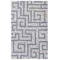 Modway Nahia Geometric Maze Area Rug - 5 ft W x 8 ft L - Ivory Light Grey/Sky Blue-Geometric Maze Area Rug