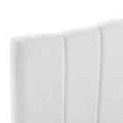 Modway Camilla Channel Tufted Performance Velvet Full/Queen Headboard - White-Durable Stain-Resistant Fabric
