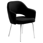Nightingale Tonik 4-Legged Designer Chair - Black-Contoured wood frame shell for strength and support