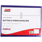 JAM Paper Plastic Envelopes with Button and String Tie Closure, Letter Booklet, 9.75 x 13, Purple Poly, 12 Pack (218B1pu)-5