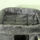 PawHut 52.5" Cat Tree Tower with Bed, Condos and Hammocks - Dark Grey-Made from robust particleboard and sisal, with anti-tipping kit 