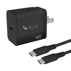 Helix USB-C + USB-A Wall Charger with Cable - 40W - Black-40 Watt
