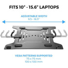 ShoppingAll VESA Laptop Mount Tray for Monitor Arms and Stands - Black-Elevate your laptop to eye-level for increasing productivity and improving posture while operating your laptop comfortably