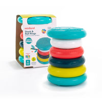 Miniland Feel to Learn: Stack & Roll Rings-Kids will have great fun by threading and stacking the rings with different textures