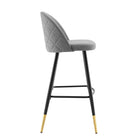 Modway Cordial Fabric Bar Stools - Light Gray - Set of 2-Bar Stool Weight Capacity: 300 lb