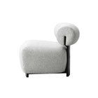 Manhattan Comfort Bartow 30.7" Mid-Century Modern Upholstered Accent Chair - Ivory and Black - 2 Pack-Sink into Comfort with Framed Accent Chair