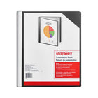 Staples Multipocket Poly Presentation Folders - 20-Pocket - Black-These versatile, multipocket folders allow you to easily categorize contents