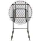 Flash Furniture 32" Round Granite Plastic Bar Height Folding Table - White-165 lb. Static Load Capacity