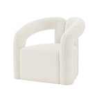 Manhattan Comfort Darian 32.68" Modern Boucle Upholstered Accent Chair - Cream - 2 Pack-10