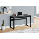 Monarch Specialties 7680 48" Computer Desk - Modern Grey/Adj.Height/ Black-Thick panel table top construction for a modern look in the office space of your small home, apartment or condo