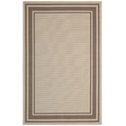Modway Rim Solid Border Indoor/Outdoor Area Rug - 5 ft W x 8 ft L - Light/Dark Beige-Solid Border Borderline Area Rug