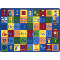 Joy Carpets Around the Block II Area Rug - 5'4" x 7'8" - Multicolour-Manufactured with premium WearOn Nylon for lasting beauty and durability in high-traffic areas