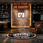 Connor Mcdavid and Sidney Crosby Overhead Face-off - Framed Canvas - 31" x 22"-Finished size: 31.5x22.5