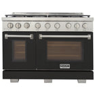 Kucht 48" KFX-X Series Pro Style Propane Gas Range - Stainless Steel/Black-New true simmer burners for precise low heat cooking