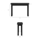 Modway Alvia Oak Wood Console Table - Black-Oak Wood Veneer Tabletop with Rounded Corners