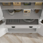 HOMCOM 72.5" H Tall Kitchen Pantry Cabinet with Drawer - White-Particleboard are easy to clean 
