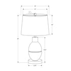 Monarch Specialties 25" H Contemporary Table Lamp - Beige Resin / Beige Shade-Equipped with a convenient on/off turn knob switch that operates up to a 100W bulb (not included), to effortlessly illuminate modern spaces
