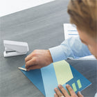 Fellowes LX840 Half Strip EasyPress Antimicrobial Stapler - White-For use with 1/4" half strip staples