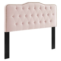 Modway Sophia Tufted Performance Velvet Twin Headboard - Pink-Tufted Twin Headboard