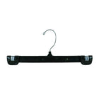 Eddie's 12" Bottom Hangers With Push Clips and Wire Hook - Black - 200 Pack-Bottom Hangers With Push Clips and Wire Hook