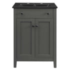 Modway Nantucket 24" Bathroom Vanity - Grey/Black-Modern Bathroom Vanity