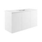 Modway Bryn 48" Wall-Mount Bathroom Vanity - White-Modern Bathroom Vanity