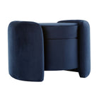 Modway Nebula Upholstered Performance Velvet Ottoman - Midnight Blue-Modern Storage Ottoman