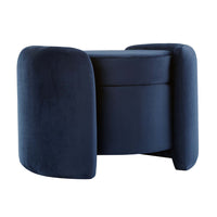 Modway Nebula Upholstered Performance Velvet Ottoman - Midnight Blue-Modern Storage Ottoman