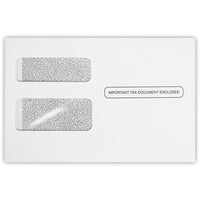 JAM Paper Double Window W2 Wesco Security Tint Envelope - White - 5 3/4" x 9 1/4" - 500 Pack-W-2/1099 envelopes: these w-2/1099 envelopes measure 5 3/4 x 8 7/8 and are designed for 1099r and 1099 misc forms. they feature a double window so you won’t have to address them by hand. simply position the addresses on the tax forms in the windows. each envelope comes preprinted with the statement “important tax document enclosed” to ensure immediate attention by the recipient.