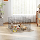 PawHut Foldable Metal Exercise Dog Playpen, Expandable Pet Fence - 8 Panels-This dog playpen is made of powder-coated steel for indoor and outdoor use