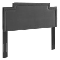 Modway Transfix Performance Velvet Full/Queen Headboard - Charcoal-Full/Queen Headboard