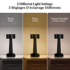 Bell and Howell The Chelsea 8.4" Modern Cordless Rechargeable Led Table Lamp - Black-5-6 hour run time