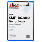 JAM Paper Small Plastic Memo Clipboards with Low Profile Metal Clip - Mini (6 x 9) - Blue-Size: Small / Memo Size (6 x 9 inches) | Easy to stack and organize. Fits in most bags, backpacks, and brief cases.