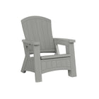 Suncast Adirondack Chair with Storage - Dove Grey-376 Lbs. Weight Capacity.
