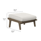 Modway Saratoga Outdoor Patio Teak Ottoman - Weathered Grey-Water-Based Finish