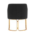 Manhattan Comfort Raya 25.2" Modern Leatherette Upholstered Dining Armchair - Black-Delivered to you Fully Assembled! No Assembly Required