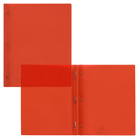 Staples 3-Prong Fastener Poly Report Cover - Orange-Orange Poly Report Covers with tang