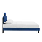 Modway Soleil Performance Velvet Full Bed - Navy-Bed Frame Weight Capacity: 800 lb