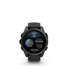 Garmin fēnix 8 - AMOLED Outdoor Recreation/Adventure Watches - 43 mm - Sapphire, Carbon Gray DLC Titanium with Black/Pebble Gray Silicone Band-10