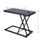Rocelco PDR Portable Desk Riser w/Easy-Lift Handle & Carry Case - Black-10" x 19" Work surface